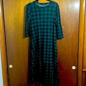 Nuggles midi dress. Checkered print.